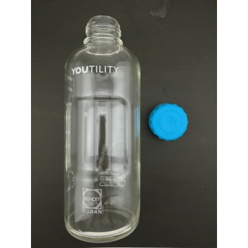 Solvent bottle clear, 1000ml with cap