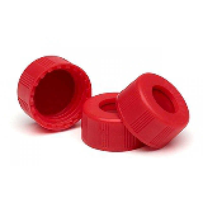 Screw caps, color: red,  100/PK