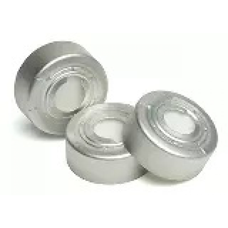 Hdspc Al sfty crmp cap,PTFESi,20mm,100PK