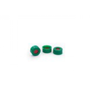 Caps, screw type, green,  100/PK